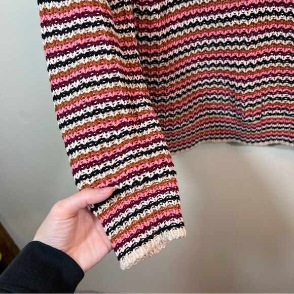 ✨ John + Jenn Striped Pullover Sweater Small Pink - Picture 5 of 10